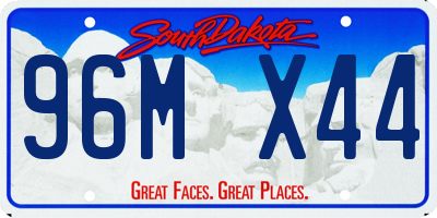 SD license plate 96MX44