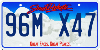 SD license plate 96MX47