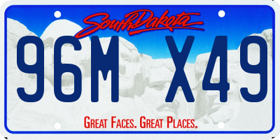 SD license plate 96MX49