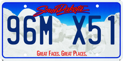 SD license plate 96MX51