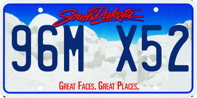 SD license plate 96MX52