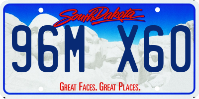 SD license plate 96MX60