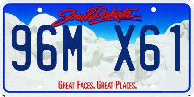 SD license plate 96MX61