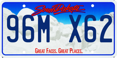 SD license plate 96MX62