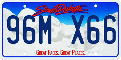 SD license plate 96MX66