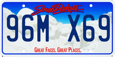 SD license plate 96MX69