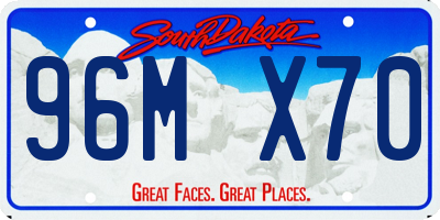 SD license plate 96MX70