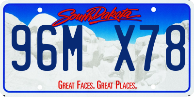 SD license plate 96MX78
