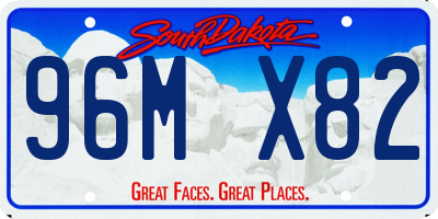 SD license plate 96MX82