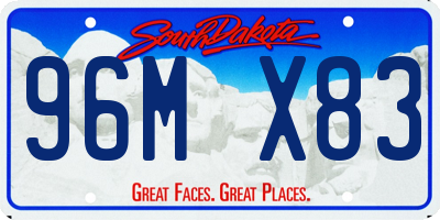 SD license plate 96MX83