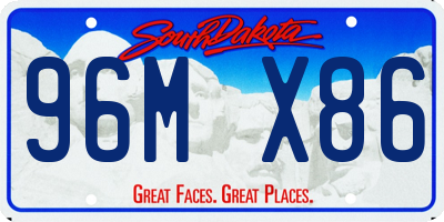 SD license plate 96MX86