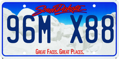 SD license plate 96MX88
