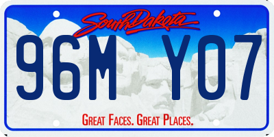 SD license plate 96MY07