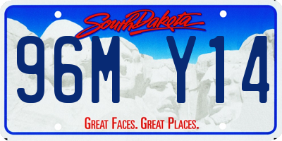 SD license plate 96MY14