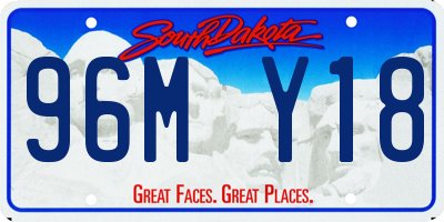 SD license plate 96MY18