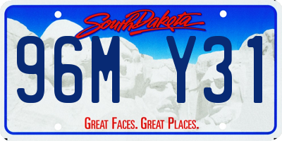 SD license plate 96MY31