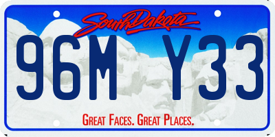 SD license plate 96MY33