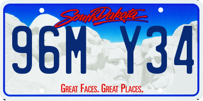 SD license plate 96MY34