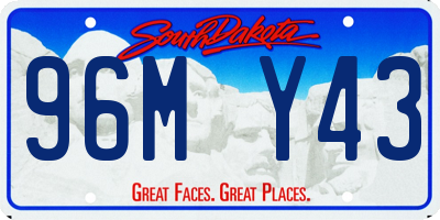 SD license plate 96MY43