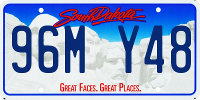 SD license plate 96MY48