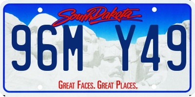 SD license plate 96MY49