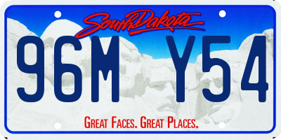 SD license plate 96MY54