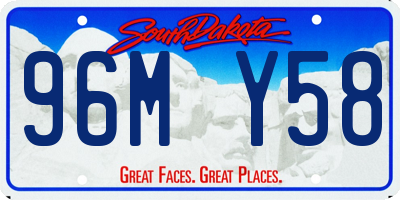 SD license plate 96MY58