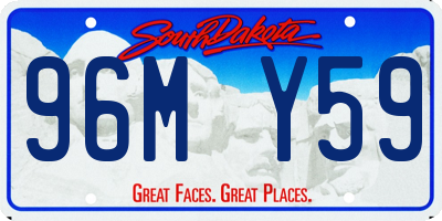 SD license plate 96MY59