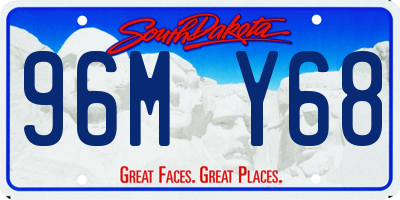 SD license plate 96MY68