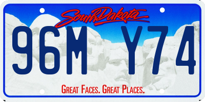 SD license plate 96MY74