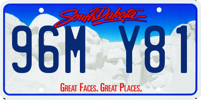 SD license plate 96MY81