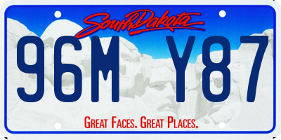 SD license plate 96MY87