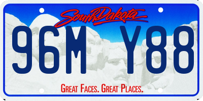 SD license plate 96MY88