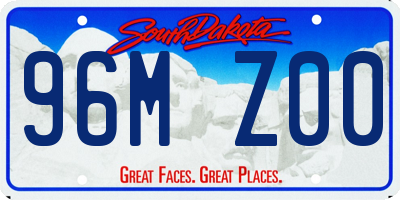 SD license plate 96MZ00
