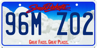 SD license plate 96MZ02