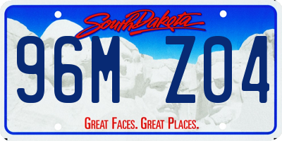 SD license plate 96MZ04