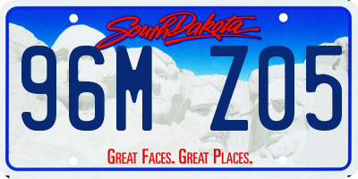 SD license plate 96MZ05