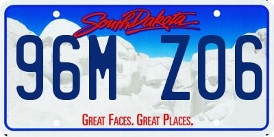 SD license plate 96MZ06