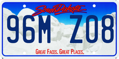 SD license plate 96MZ08