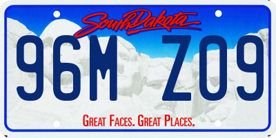 SD license plate 96MZ09