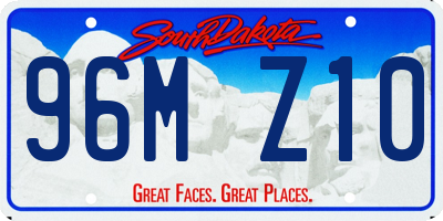 SD license plate 96MZ10
