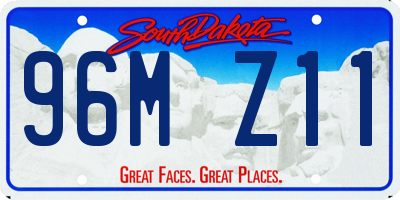 SD license plate 96MZ11