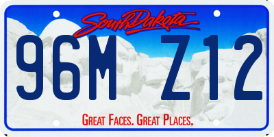 SD license plate 96MZ12