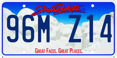 SD license plate 96MZ14