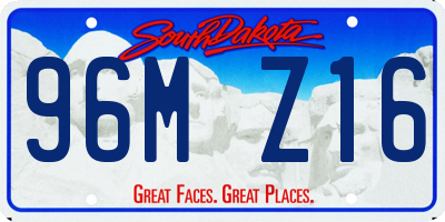 SD license plate 96MZ16