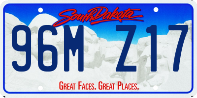 SD license plate 96MZ17