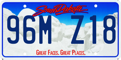 SD license plate 96MZ18