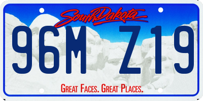 SD license plate 96MZ19