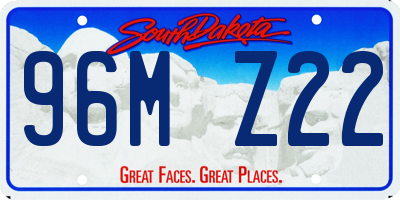 SD license plate 96MZ22