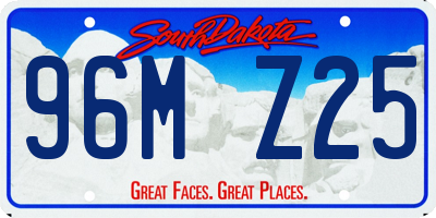 SD license plate 96MZ25